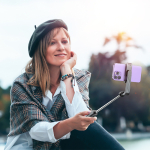BOROFONE BY11 Happy – Bluetooth Selfie Stick με Τρίποδο & Ασύρματο Τηλεχειριστήριο – Μαύρο