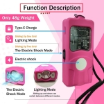 TW-2301 Mini Stun Gun 10.000V – Φορητή Συσκευή Αυτοάμυνας με Ηλεκτρική Εκκένωση & Ενσωματωμένο Φακό Τιρκουάζ