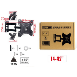 Βάση Τοίχου Για Τηλεοράσεις 14–42'' Με Αντοχή 15kg Kmt Tools