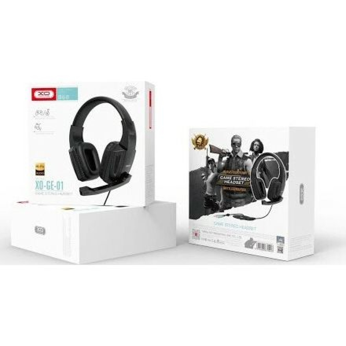 XO GE-01 Gaming Ακουστικά 3.5mm με Μικρόφωνο – Ενσύρματα Headset Μαύρα για PC & Laptop – Μαύρα