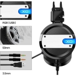 XO GE-02 Big Game Gaming Ακουστικά με Μικρόφωνο και Φωτισμό – 50mm Driver, USB & 3.5mm – Μαύρα