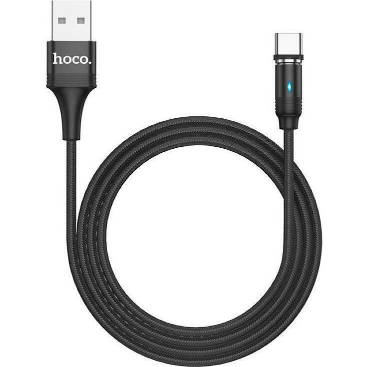 Hoco U76 Fresh Μαγνητικό Καλώδιο Φόρτισης USB σε Type-C – 1.2m - Μαύρο