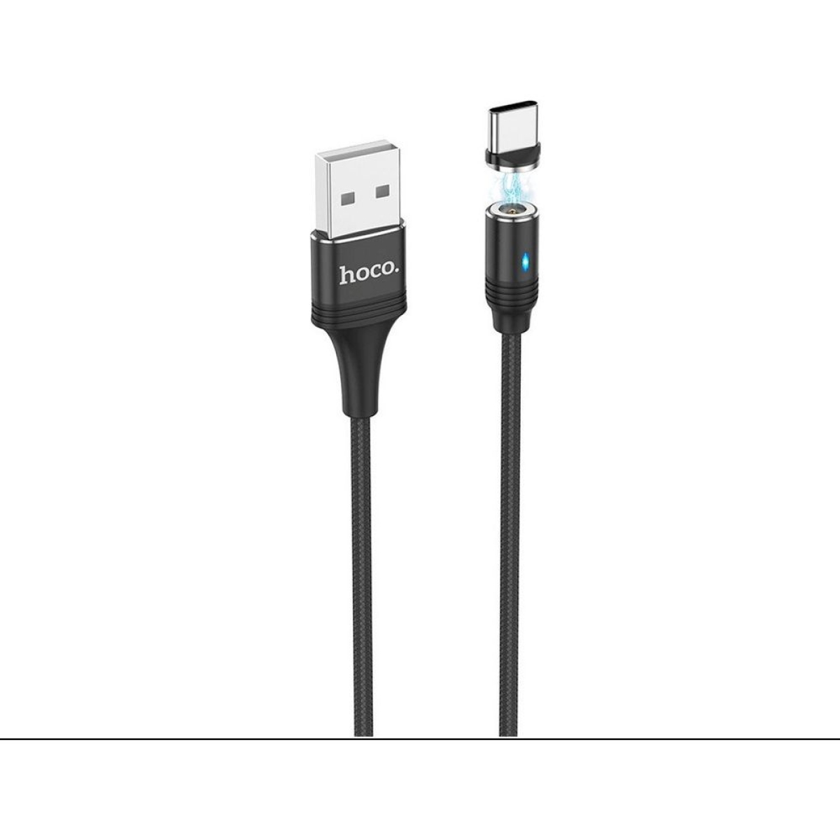 Hoco U76 Fresh Μαγνητικό Καλώδιο Φόρτισης USB σε Type-C – 1.2m - Μαύρο