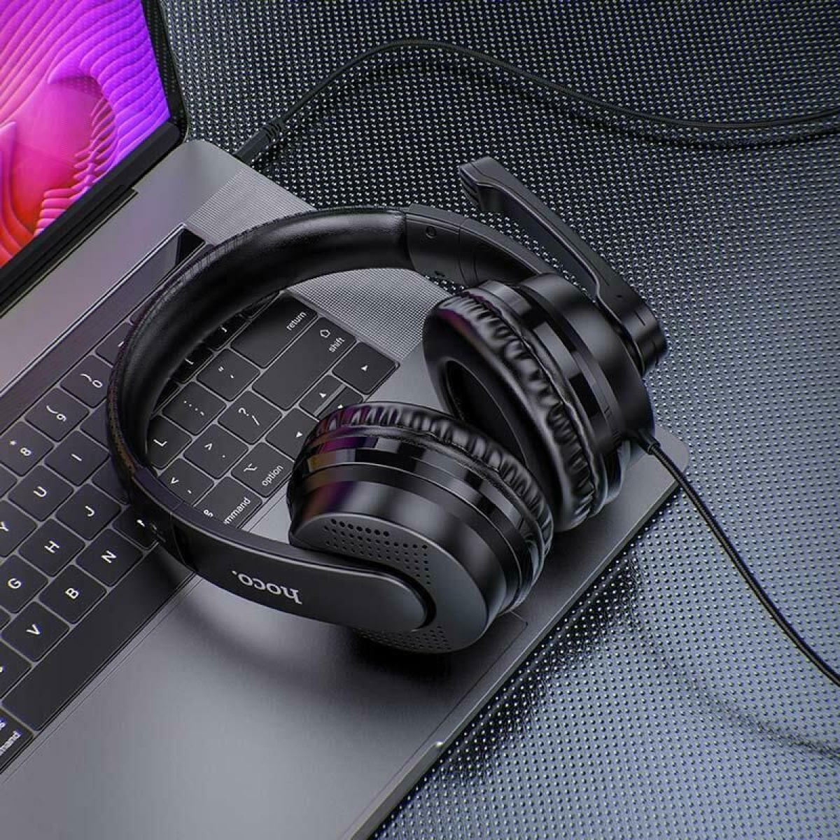 Hoco W103 Over Ear Gaming Headset με Μικρόφωνο & Σύνδεση 3.5mm – Μαύρο
