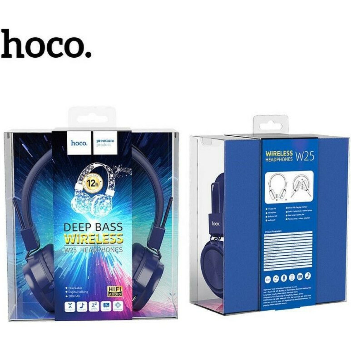 Hoco W25 Promise On-Ear Bluetooth Ακουστικά – Μπλε