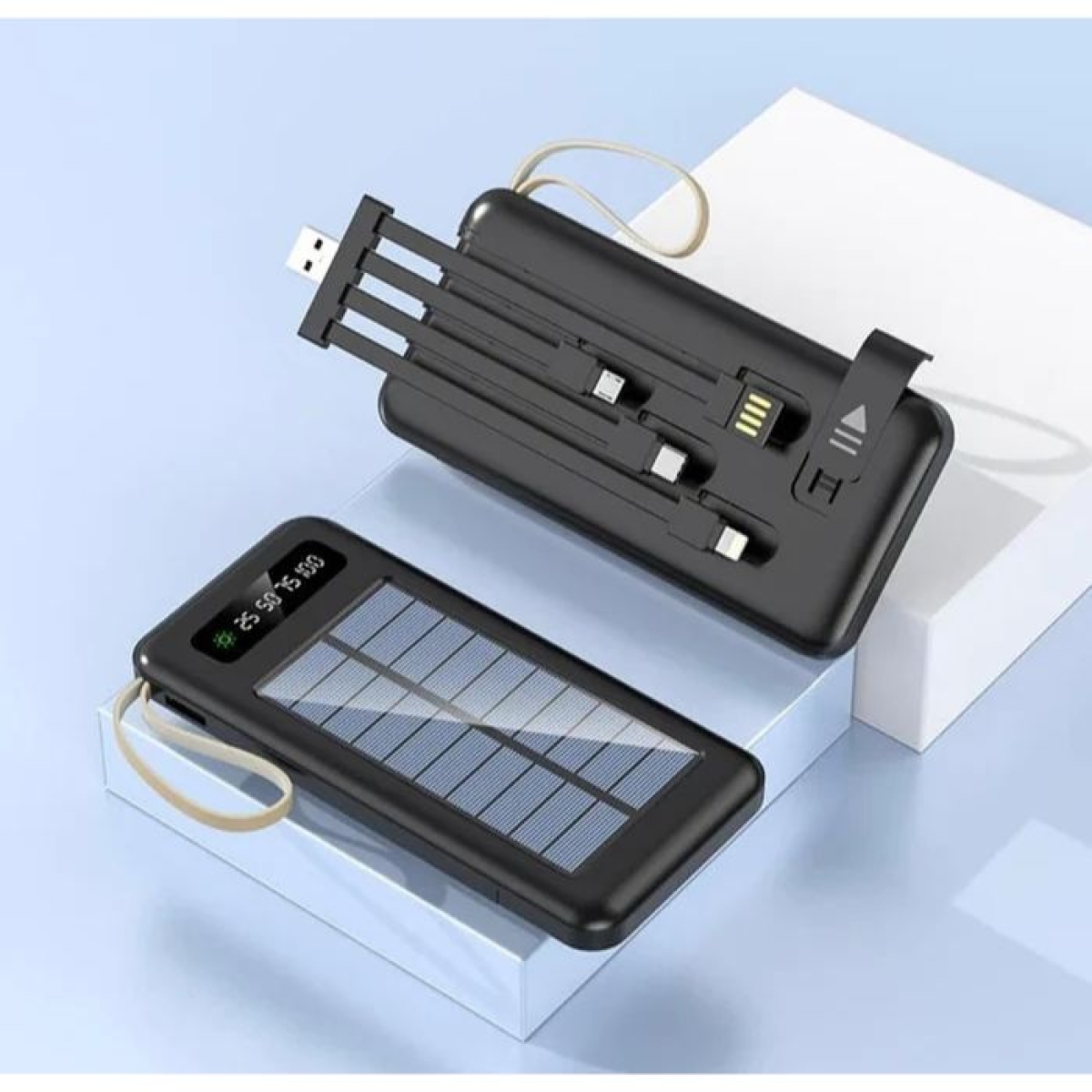 SOVO X26 Ηλιακό Power Bank 10000mAh με LED Φακό – Μαύρο