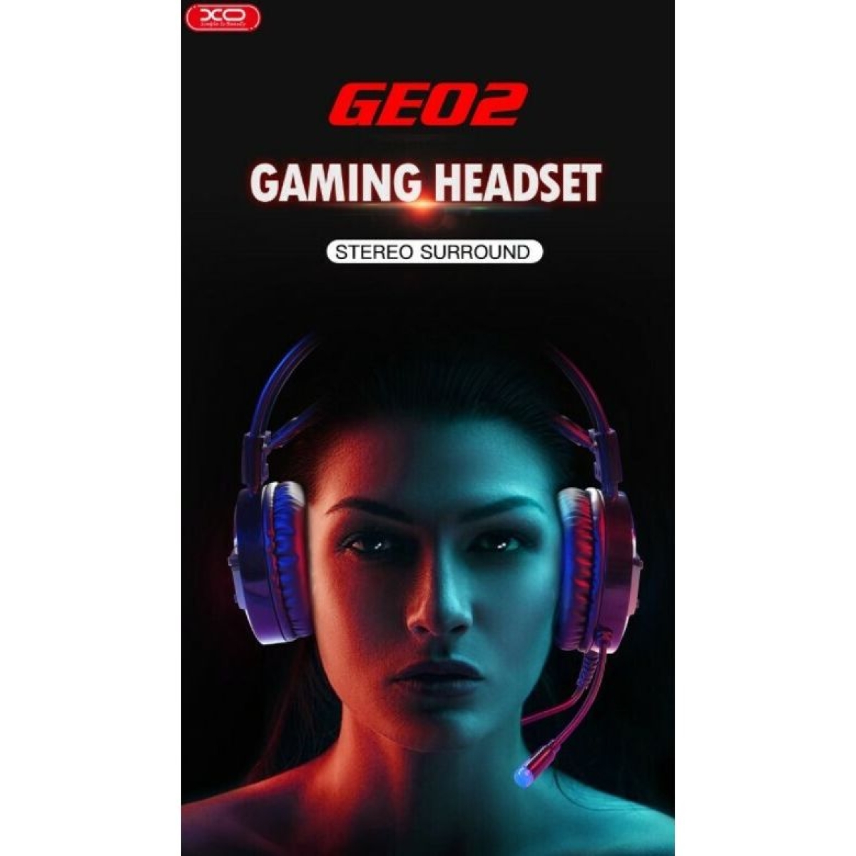 XO GE-02 Big Game Gaming Ακουστικά με Μικρόφωνο και Φωτισμό – 50mm Driver, USB & 3.5mm – Μαύρα