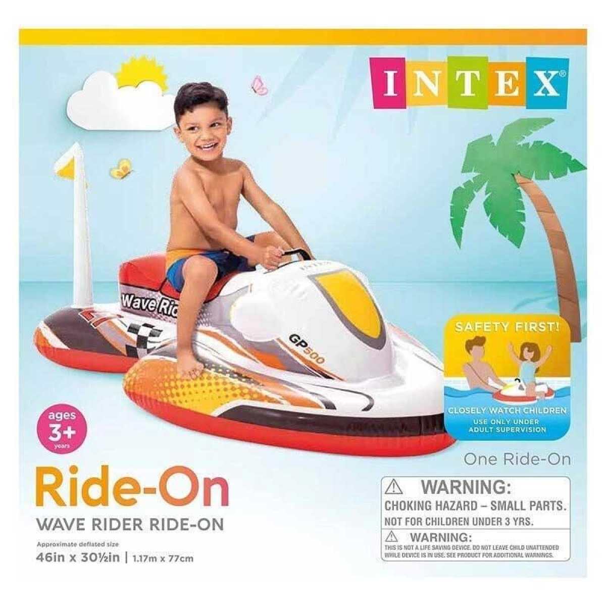 Intex Φουσκωτό Jet Ski Wave Rider Ride-On Κόκκινο – 117x77cm 57520NP
