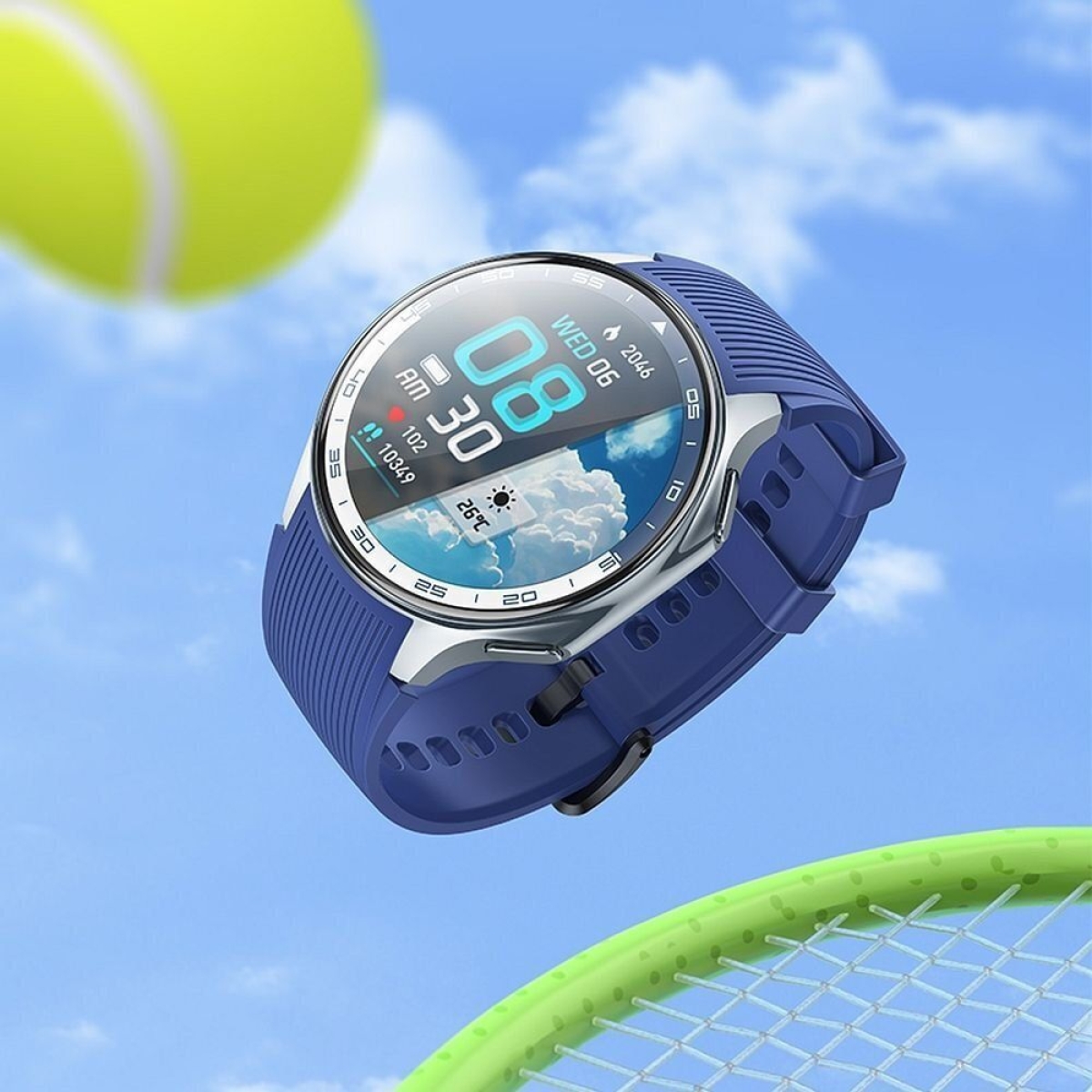 Hoco Y24 Smartwatch AMOLED με Λειτουργία Κλήσεων, IP67 - Ασημί