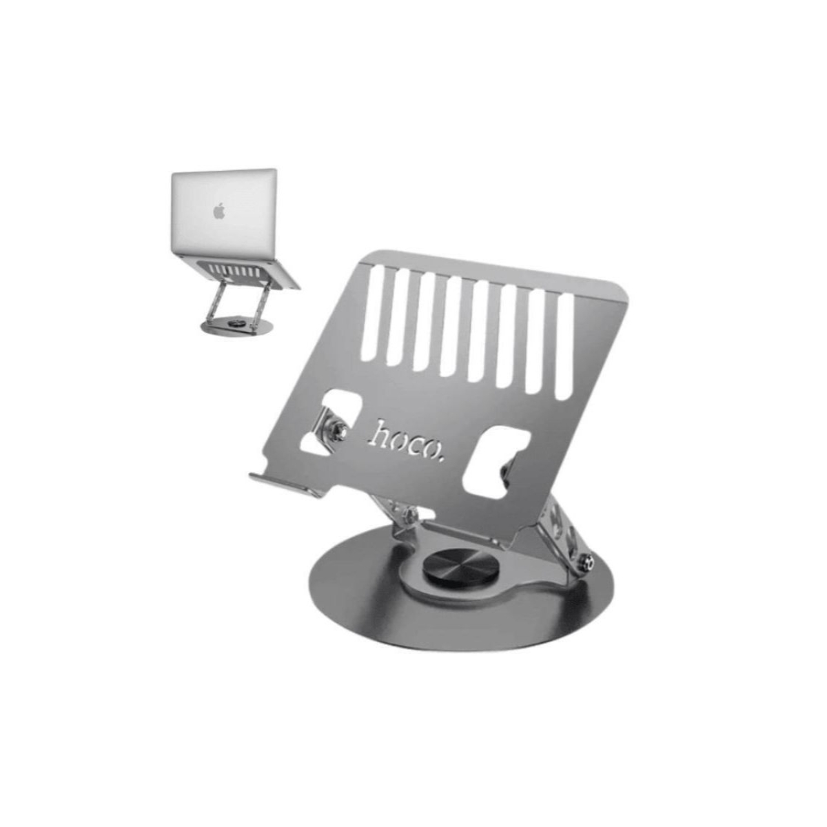 Hoco DH21 Βάση Στήριξης για Laptop – Περιστρεφόμενη 360° & Αναδιπλούμενη– Ασημί