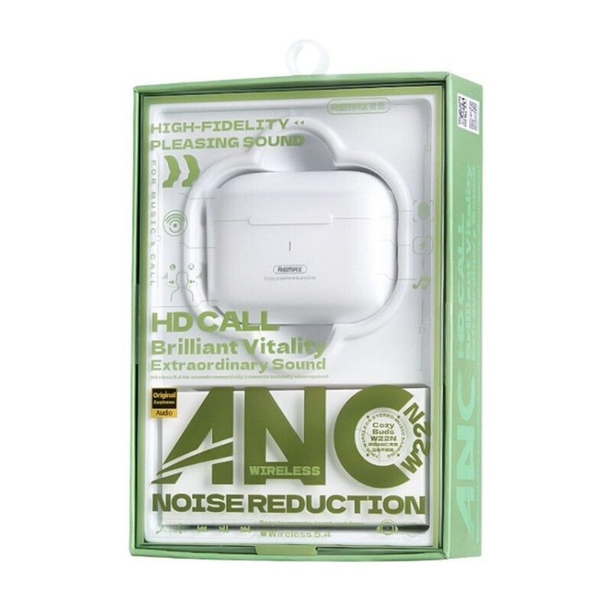 REMAX CozyBuds W22N ANC Ασύρματα Bluetooth 5.3 Ακουστικά – Λευκά