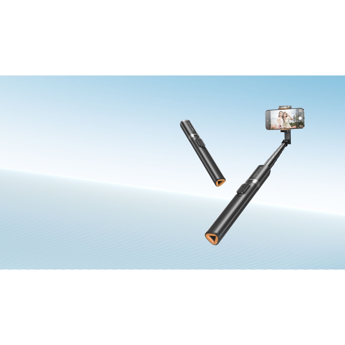 Remax P70 Πολυχρηστική Βάση Selfie Stick με Bluetooth – Live Streaming, Desktop & Φωτογραφίες - Λευκό