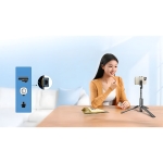 Remax P70 Πολυχρηστική Βάση Selfie Stick με Bluetooth – Live Streaming, Desktop & Φωτογραφίες - Λευκό