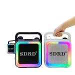 SDRD SD-516 Φορητό Ηχείο Karaoke με 2 Ασύρματα Μικρόφωνα, Bluetooth, LED Φώτα & Θύρες USB/Type-C - Μαύρο