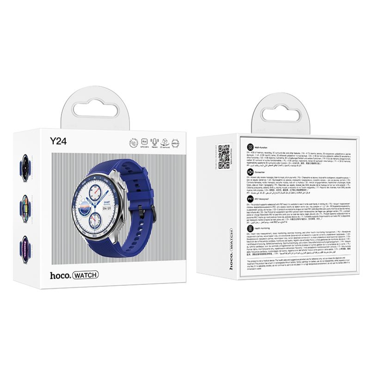 Hoco Y24 Smartwatch AMOLED με Λειτουργία Κλήσεων, IP67 - Ασημί