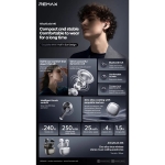REMAX AlloyBuds M6 Zinc Alloy Ασύρματα Bluetooth Ακουστικά – Μαύρα