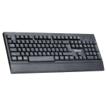 T-WOLF Thunderwolf T13 Ενσύρματο Πληκτρολόγιο Full Size με Στήριγμα Καρπού και Αθόρυβα Πλήκτρα USB - Μαύρο