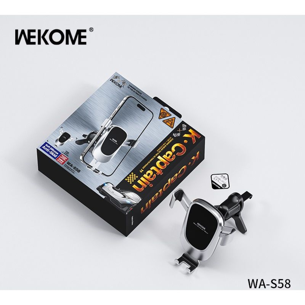 WEKOME WA-S58 Μαγνητική Βάση Κινητού για Αεραγωγό Αυτοκινήτου – Αλουμίνιο & ABS – Μαύρη