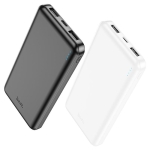 Hoco J100 High-ranking Power Bank 10000mAh με 2 Θύρες USB-A & LED Ένδειξη – Μαύρο