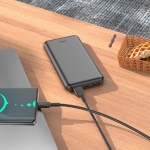 Hoco J100 High-ranking Power Bank 10000mAh με 2 Θύρες USB-A & LED Ένδειξη – Μαύρο