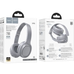 Hoco W46 Charm Ασύρματα & Ενσύρματα Ακουστικά Bluetooth 5.3 Over-Ear με AUX, Μικρόφωνο & 20 Ώρες Αυτονομία – Γκρί