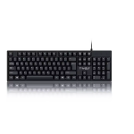 T-WOLF T15 Ενσύρματο Πληκτρολόγιο 104 Πλήκτρων USB Μαύρο για Γραφείο & Σπίτι - Μαύρο