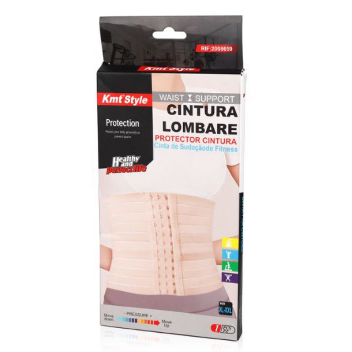 Ζώνη Οσφύος Με Ραφές Υποστήριξης Kmt Style 2008659 XXL