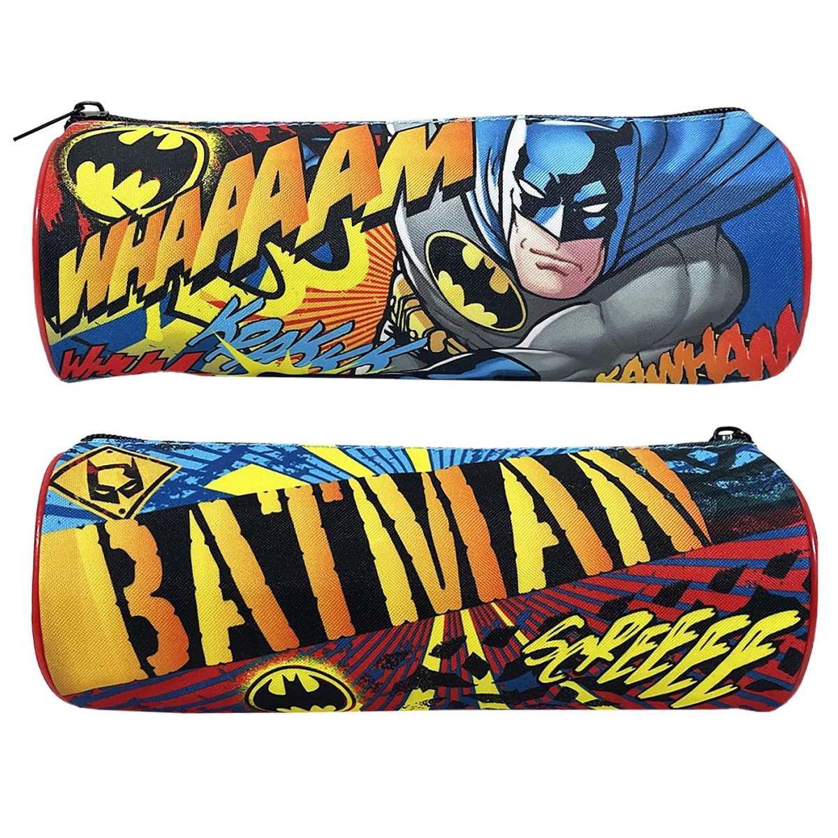 Σχολικό Σετ 3τμχ Batman – Τσάντα Τρόλεϊ Νηπίου 28cm, Δοχείο Φαγητού 18x13.5x5.5cm, Κασετίνα Βαρελάκι