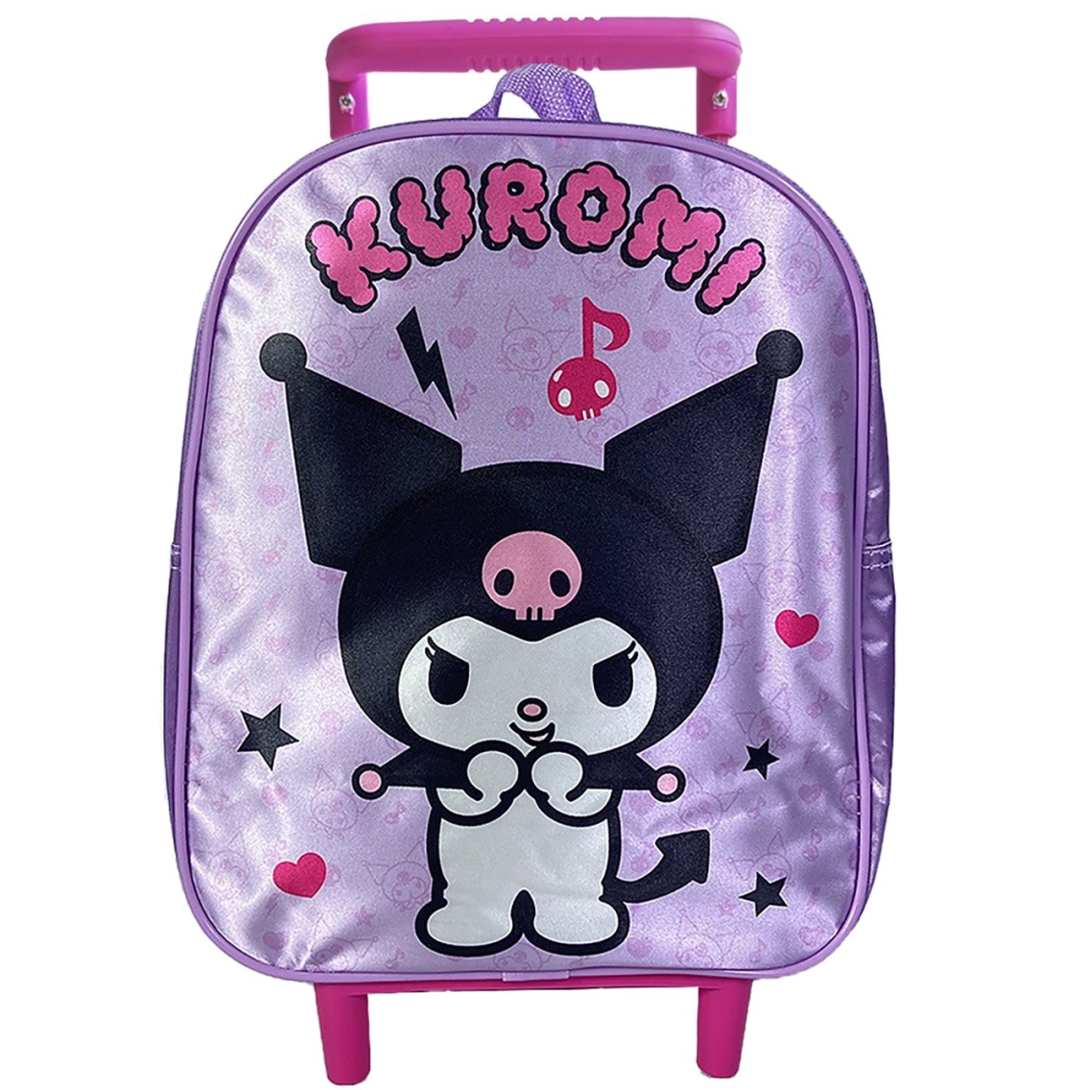 Σχολικό Σετ 3τμχ Kuromi – Μεταλλικό Παγούρι 500ml, Τσάντα Τρόλεϊ Νηπίου 29cm, Κασετίνα Βαρελάκι