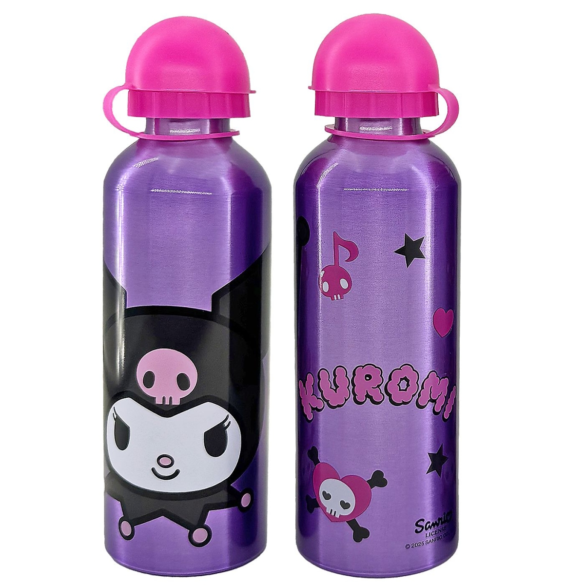 Σχολικό Σετ 3τμχ Kuromi – Μεταλλικό Παγούρι 500ml, Τσάντα Τρόλεϊ Νηπίου 29cm, Κασετίνα Βαρελάκι