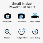 X18 Παιδική Ψηφιακή Κάμερα 2.0" HD Διπλός Φακός, 8X Zoom, Σχέδιο Κουνελάκι