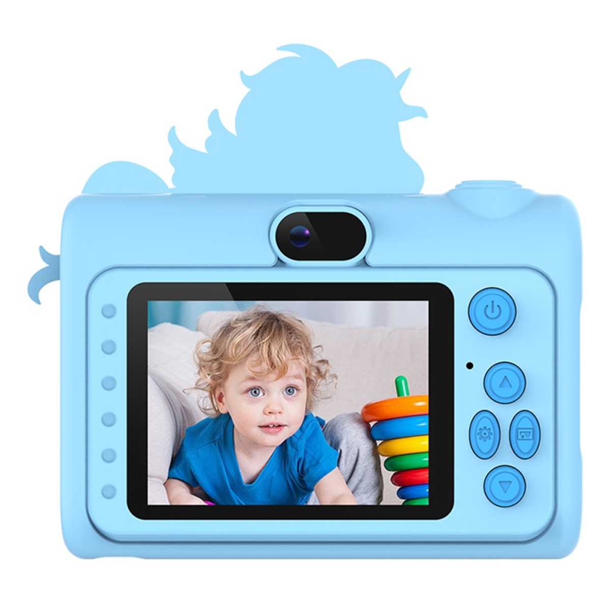 X19 Παιδική Ψηφιακή Κάμερα 2.0" HD Διπλός Φακός, 8X Zoom, Σχέδιο Μονόκερος