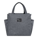 Αδιάβροχη Ισοθερμική Τσάντα Φαγητού - Lunch Bag 25x14x25cm - Γκρι