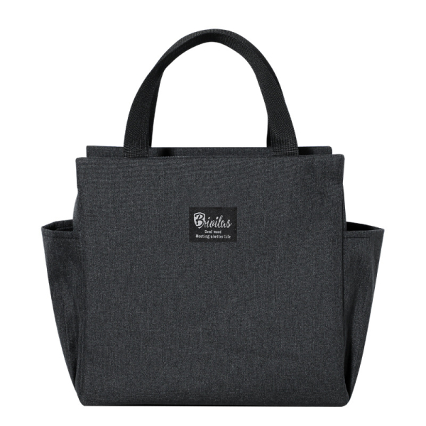 Αδιάβροχη Ισοθερμική Τσάντα Φαγητού - Lunch Bag 25x14x25cm - Μαύρο