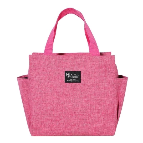 Αδιάβροχη Ισοθερμική Τσάντα Φαγητού - Lunch Bag 25x14x25cm - Ροζ