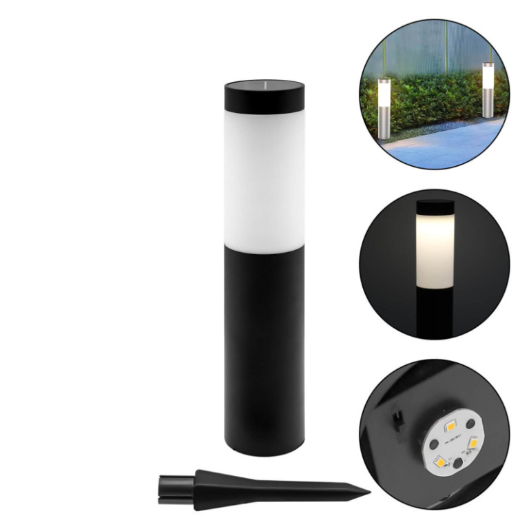 Αδιάβροχο Ηλιακό Φωτιστικό Κολωνάκι Καρφωτό LED 3 SMD 1W 100LM Θερμό Λευκό IP65