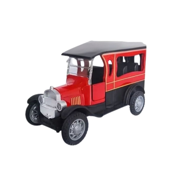 Αυτοκίνητο Αντίκα Μεταλλικό Pull Back 11.6x5.3x6.5cm – Κόκκινο
