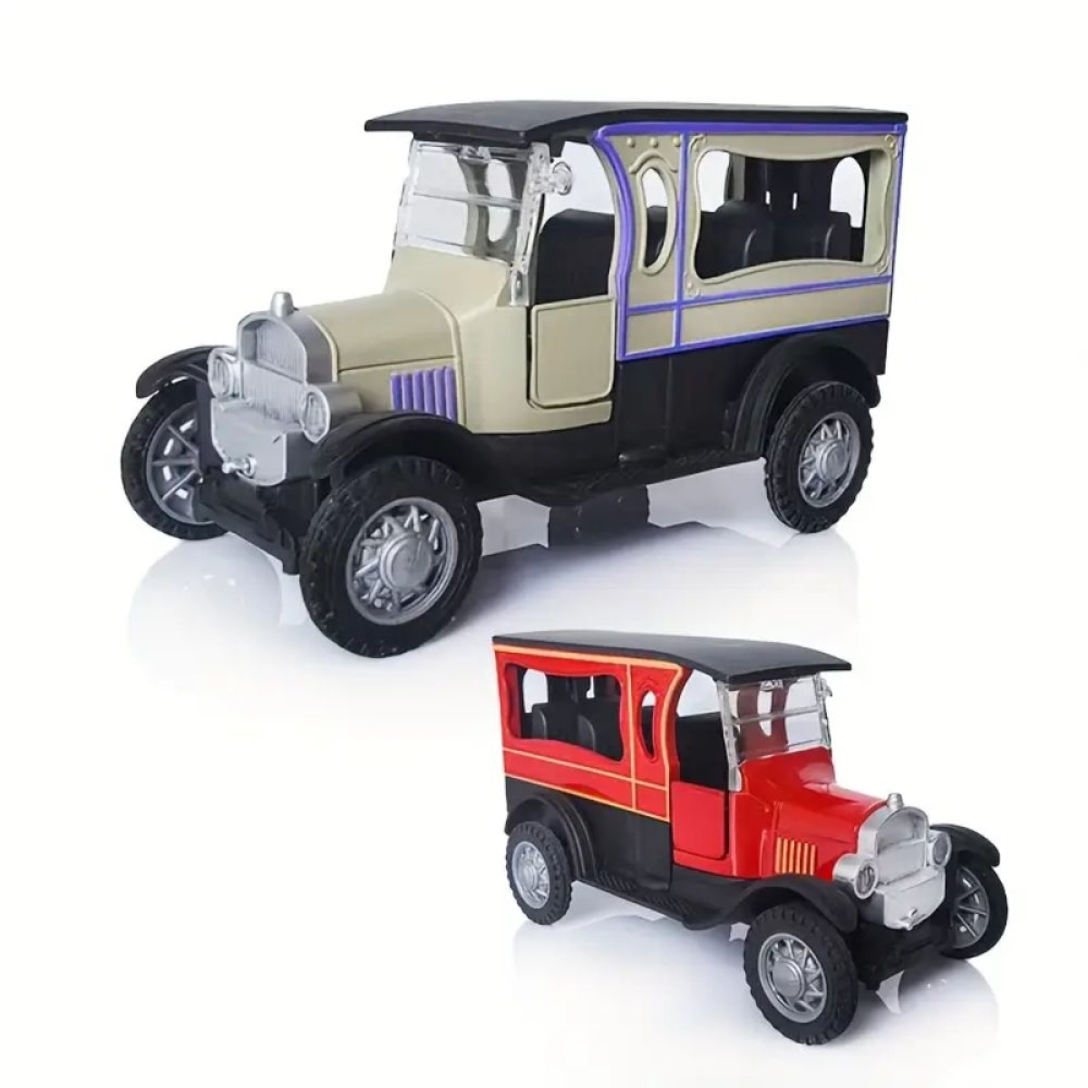 Αυτοκίνητο Αντίκα Μεταλλικό Pull Back 11.6x5.3x6.5cm – Κόκκινο