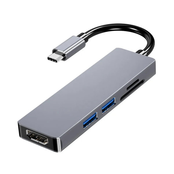 Αντάπτορας Type-C 5 σε 1 με HDMI, SD Card και USB 3.0 Aoweixun AWX-KZW13
