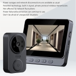 Ασύρματο κουδούνι με κάμερα – WiFi 2.4GHz, 1080P HD, διπλή ομιλία & νυχτερινή όραση M12 - μαύρο - Image 6