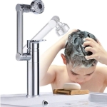 Μπαταρία Νιπτήρα 360° Pull-out με Τηλεσκοπικό Περιστρεφόμενο Στόμιο και Αποσπώμενο Ντουζάκι