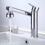 Μπαταρία Νιπτήρα 360° Pull-out με Τηλεσκοπικό Περιστρεφόμενο Στόμιο και Αποσπώμενο Ντουζάκι