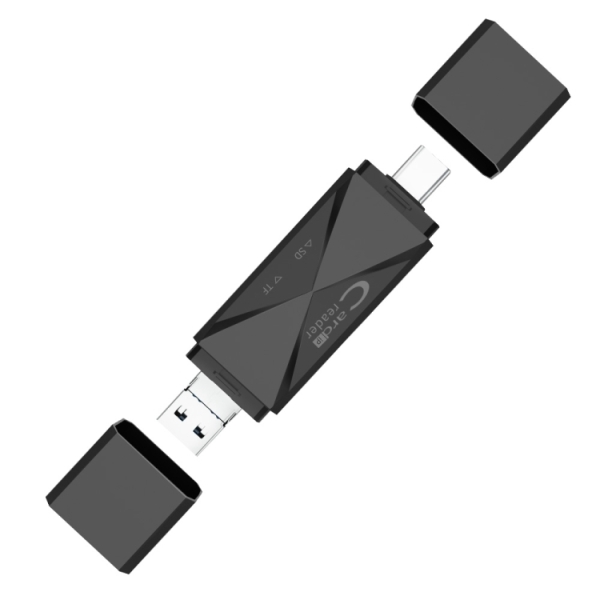 Card Reader 3 σε 1 με Type-C, USB και 8Pin για SD/TF – ADS-218