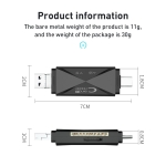 Card Reader 3 σε 1 με Type-C, USB και 8Pin για SD/TF – ADS-218