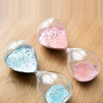 Διάφανη Επιτραπέζια Κλεψύδρα 10x25cm - Ροζ - Image 5