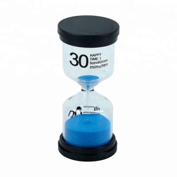 Διάφανη Επιτραπέζια Κλεψύδρα 30min - Μπλε