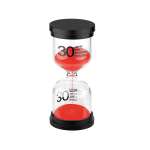 Διάφανη Επιτραπέζια Κλεψύδρα 30min - Κόκκινο
