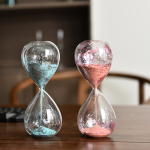 Διάφανη Επιτραπέζια Κλεψύδρα 8x20cm - Ροζ - Image 4