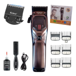 Επαναφορτιζόμενη κουρευτική μηχανή Kemei KM-1726 καφέ - Image 2