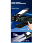 vΕπαναφορτιζόμενος Mini Φακός LED Με Ανίχνευση Κίνησης Και 5 Λειτουργίες Φωτισμού 1200mAh